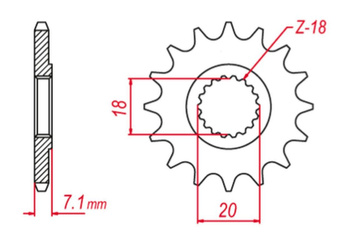 Zębatka przednia 432 11 suzuki rm 125`92-'11 (-1) (jtf427.11)